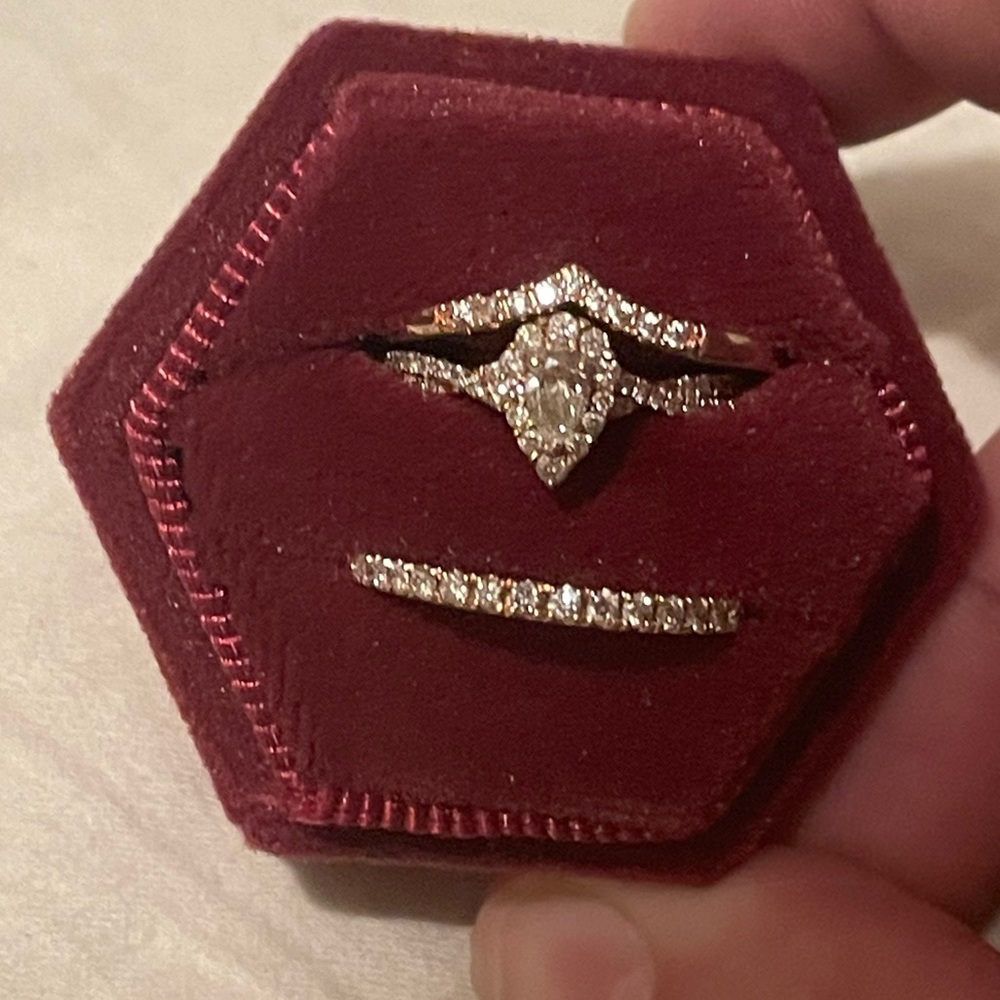 diamond engagement ring set wedding ring set genuine natural diamonds